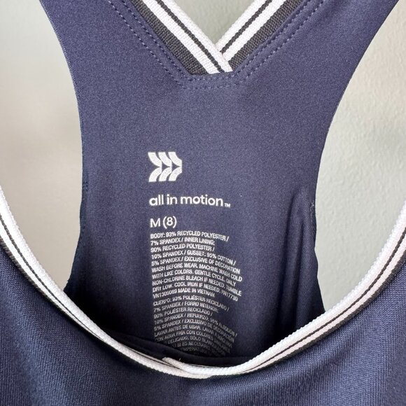 All In Motion Girls Contrast Trim Active Dress Navy Size 8 M | NWOT - Picture 6 of 15